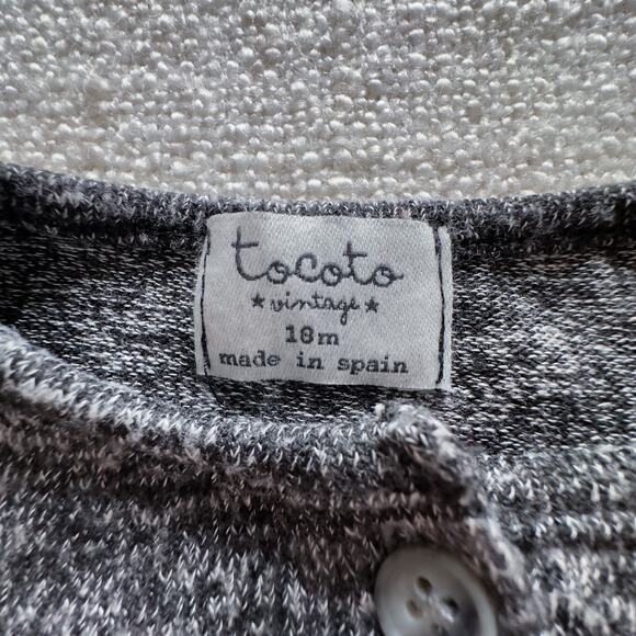 Tocoto Vintage Charcoal Bodysuit VGUC 18mo - Picture 3 of 7